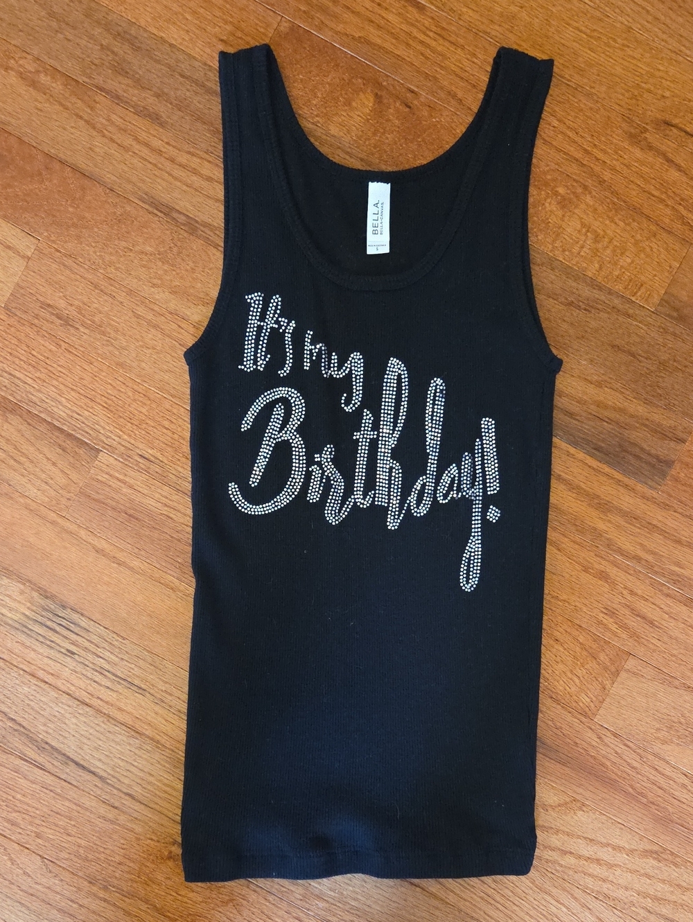 Black Rhinestone "It's My Birthday!" Tank